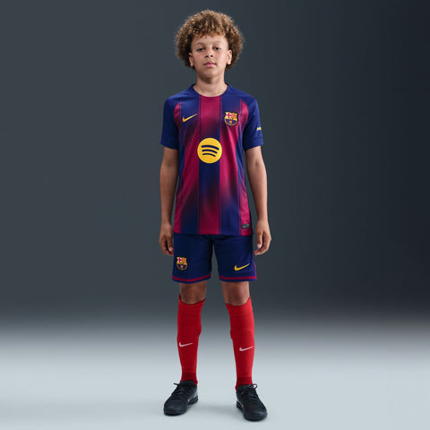 FC Barcelona 2025/26 Stadium Home Big Kids' Nike Dri - FIT Soccer Replica Jersey - Soccer90