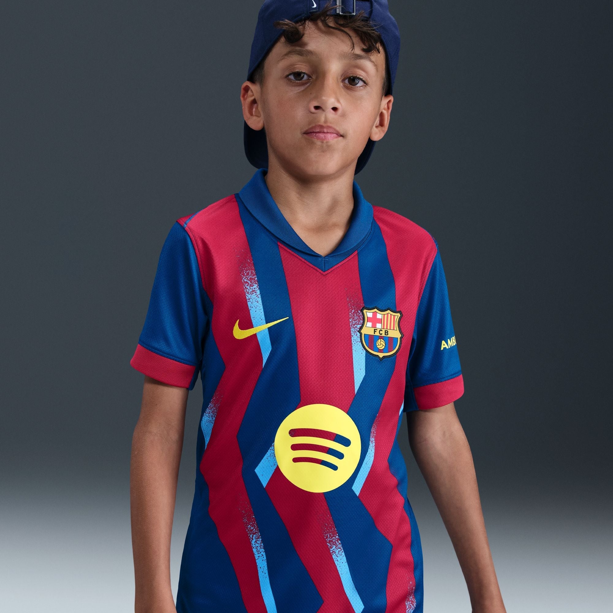 FC Barcelona 2025/26 Stadium Third Big Kids' Nike Dri-FIT Total 90