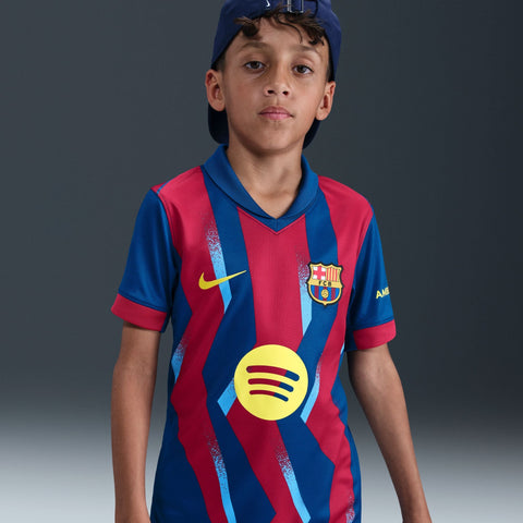 FC Barcelona 2025/26 Stadium Third Big Kids' Nike Dri - FIT Total 90 Soccer Replica - Soccer90