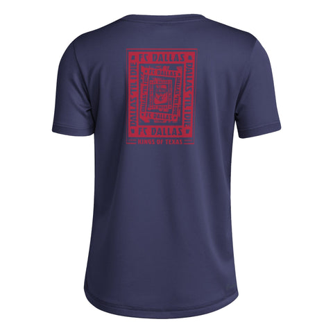 FC Dallas Pregame Logo Navy Tee Kids - Soccer90