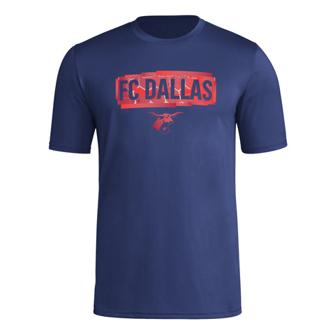 FC Dallas Pregame Wordmark Navy Tee - Soccer90