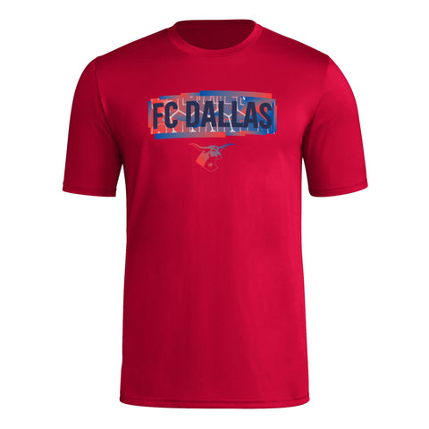 FC Dallas Pregame Wordmark Red Tee - Soccer90