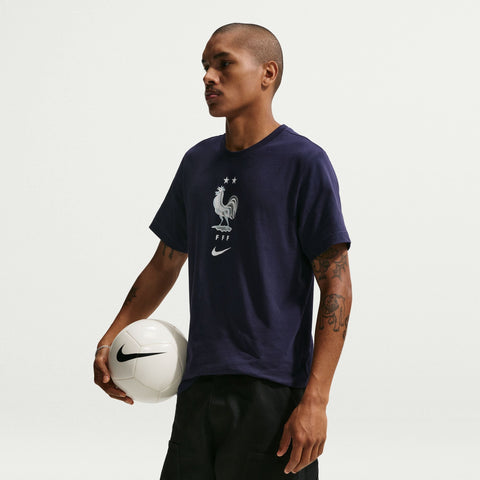 France Crest Navy Tee - Soccer90