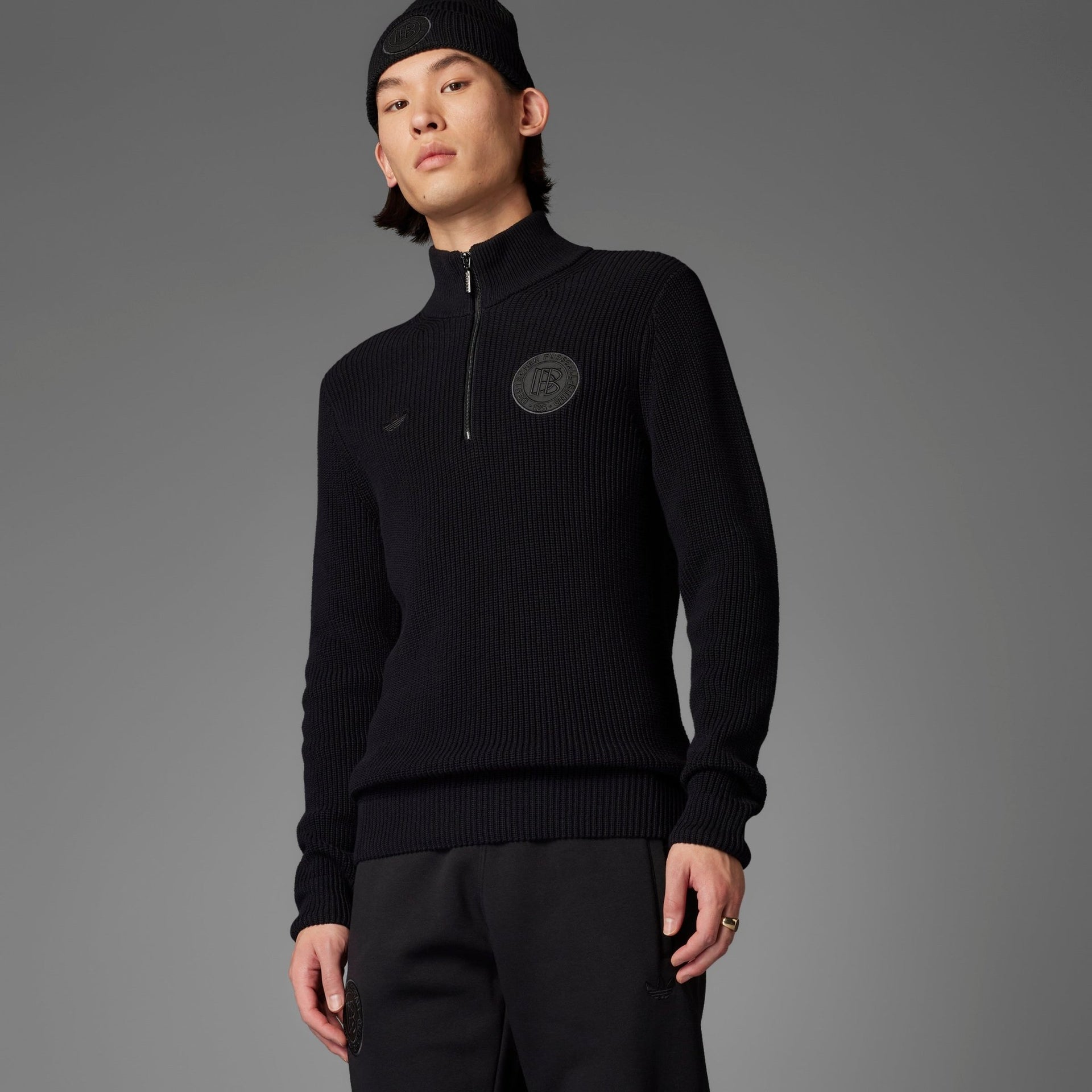 Adidas America, Inc. Germany Anniversary Half Zip Knit Sweatshirt - SMALL