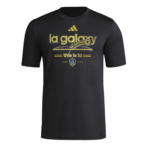 LA Galaxy Black Pregame Tee - Soccer90