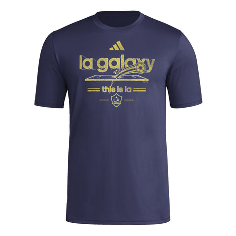 LA Galaxy Navy Pregame Tee - Soccer90