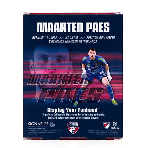 Maarten Paes - FC Dallas 2024 Signables Sports Collectible - Soccer90