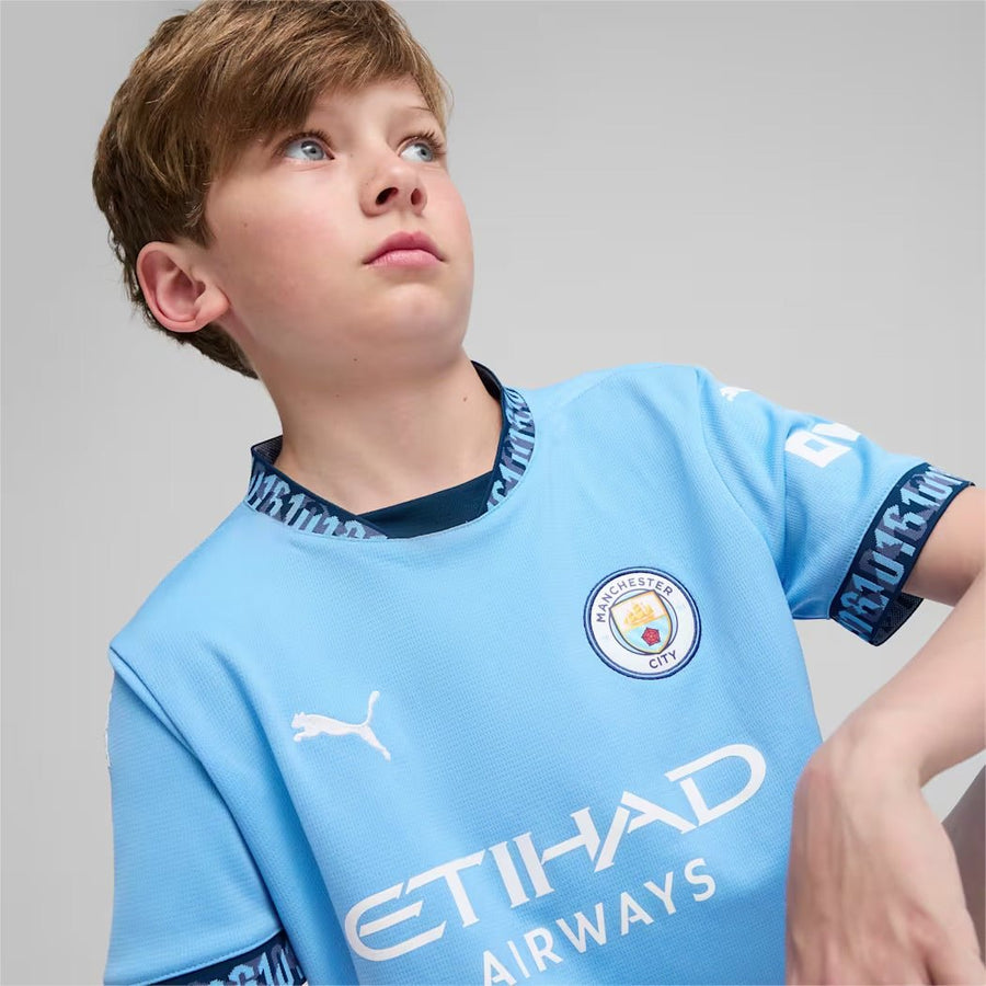 Manchester City 24/25 Big Kid's Home Jersey - Soccer90