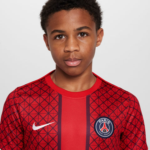 Paris Saint - Germain Academy Pro Big Kids' Nike Dri - FIT Red Pre - Match Soccer Top - Soccer90