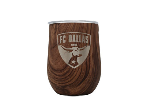 FC Dallas Walnut Stemless - Soccer90