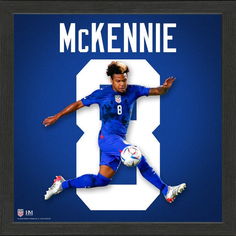 Highland Mint Weston McKennie USMNT 13" x 13" Impact Jersey Framed Print - Soccer90