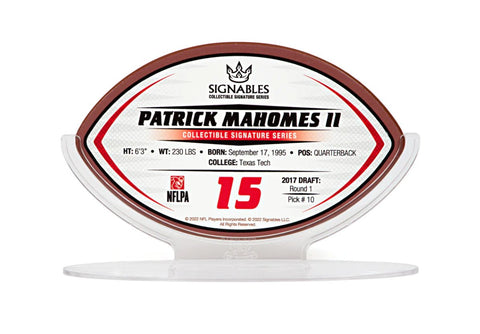 Patrick Mahomes II Signables Collectible - Soccer90